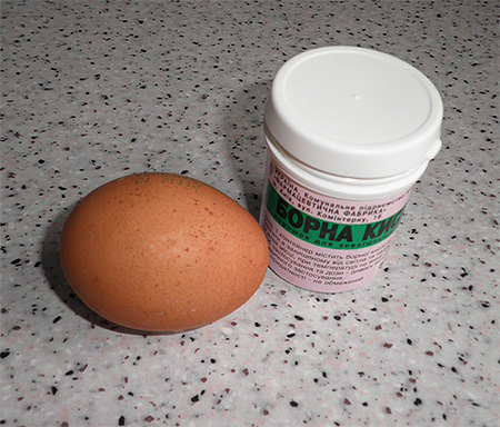 Boric acid and egg