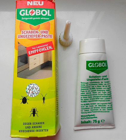 Very effective gel from cockroaches Globol (Globol)