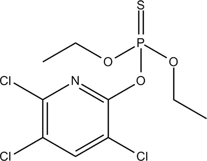 Chlorpyrifos insecticide: chemical formula
