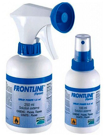 Example of a flea spray (Front Line)