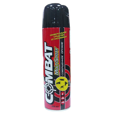 Combat Multispray can be used not only for the destruction of bedbugs, but also cockroaches, fleas or mosquitoes