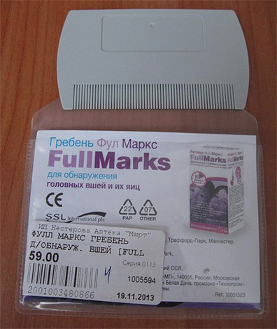FullMarks comb for combing lice and nits can also be purchased separately