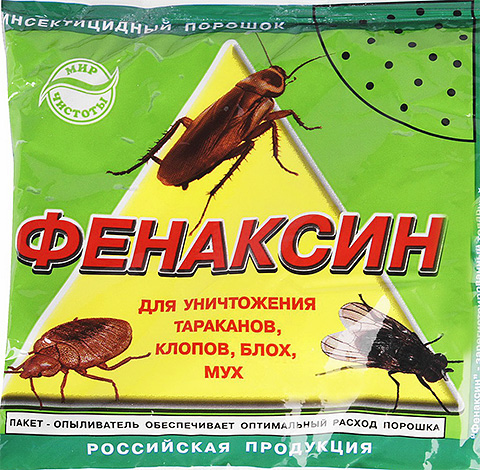 Insecticidal powder Fenaxine is particularly well suited for the destruction of flea larvae.