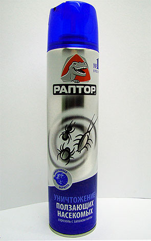 Aerosol Raptor for crawling insects is also effective against fleas.