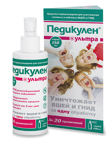 Spray for the destruction of lice and nits Pedikulen Ultra