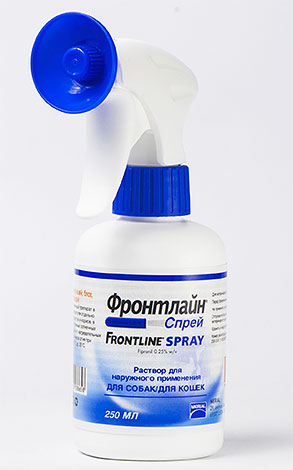 Frontline loppspray innehåller Fipronil insekticid