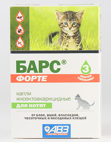 Insecticide drops for Leopard Forte kittens