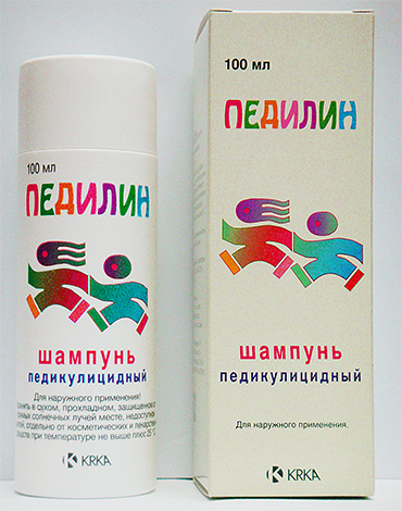 Thanks to malathion in the composition, Pedilin shampoo is quite a powerful tool that destroys lice and nits