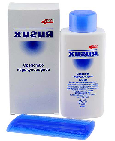 Hygia shampoo helps not only to destroy lice, but also helps to separate nits from hair