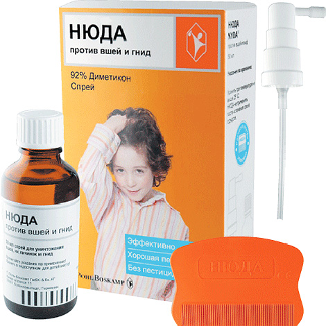 Means Nuda does not contain insecticides, and the active ingredient in it is a liquid silicone - Dimethicone.
