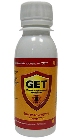 Highly effective insecticides, such as Get insect repellent, are suitable for fighting hornets.