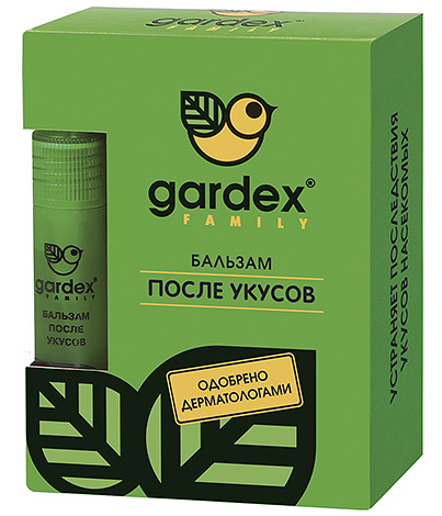 Gardex Family balsam after insect bites will help when the affected place itches unbearably.