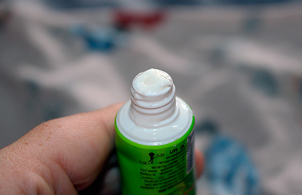 In general, applying cream (gel) takes more time than when using a spray or aerosol, which is not always convenient.