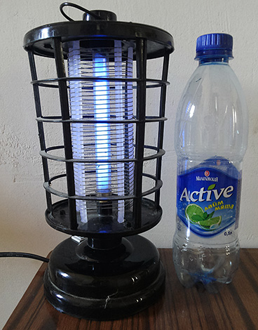 An example of an ultraviolet lamp trap for flying insects.