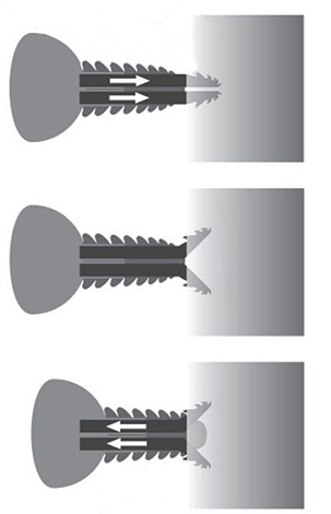 Na obrázku je schematicky znázorněn provoz štípnutí úst tajgy.