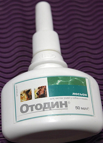 Ottodin lotion for cleaning ears in dogs and cats