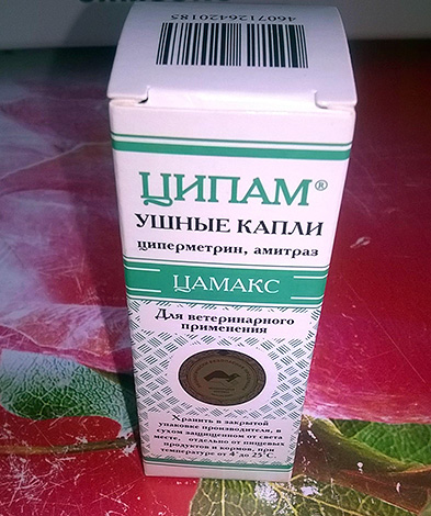 Drops Tsipam also quite well help fight the ear mite.